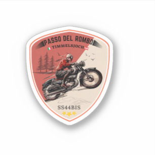 Timmelsjoch - Passo del Rombo Motorrad-Tour Aufkleber