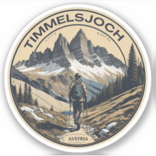 Timmelsjoch - Passo del Rombo Motorrad-Tour Aufkleber