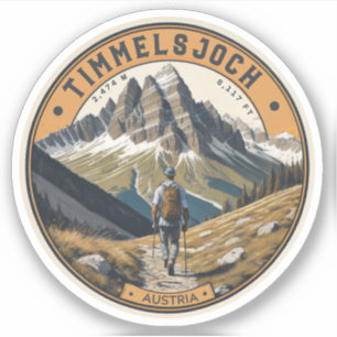 Timmelsjoch - Passo del Rombo Motorrad-Tour Aufkleber