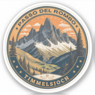 Timmelsjoch - Passo del Rombo Motorrad-Tour Aufkleber