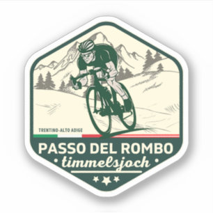 Timmelsjoch - Passo del rombo - Motorradtour Aufkleber