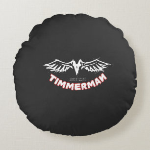 Timmerman – Streetwear Flügel Logo Design Rundes Kissen