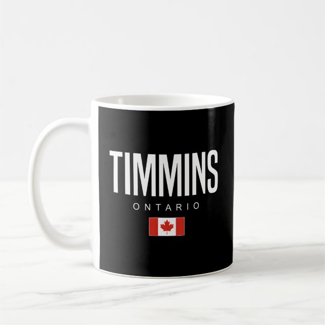 Timmins Ontario Kanada Kaffeetasse (Links)