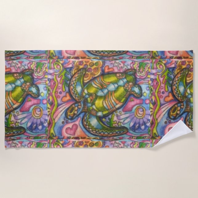 Timmy the Turtle 70" x 35" Strandtuch (Vorderseite)