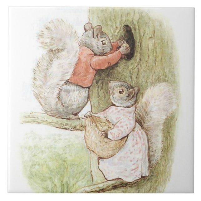 Timmy Tiptoes and Goody Squirrel von Beatrix Potte Fliese (Vorderseite)
