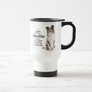 Timmy's Blue Merle Sheltie Travel Mug Reisebecher