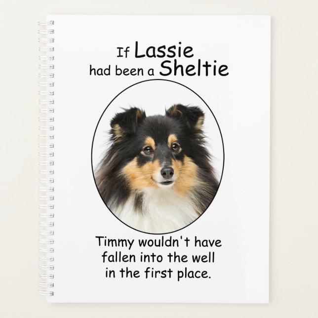 Timmy's dreiseitiger Sheltie-Planner Planer (Vorderseite)