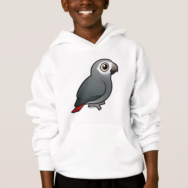 Timneh afrikanisches Grau-Papagei Hoodie (Vorderseite)