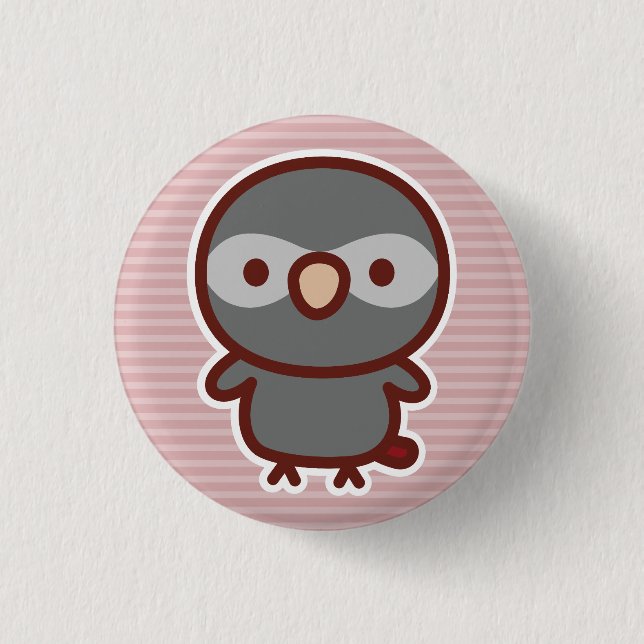 Timneh-Graupapagei Button (Vorderseite)
