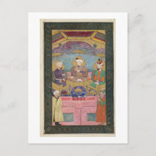 Timur (1336-1405), Babur (1483-1530, r.1526-30) un Postkarte