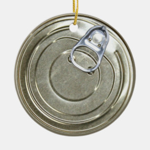 Tin Can Lid Keramik Ornament