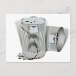 Tin Can Phone (Kannst du mich JETZT hören?) Postkarte