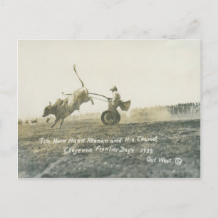 Tin Horn Hank Keenan und sein Streitwagen. Postkarte