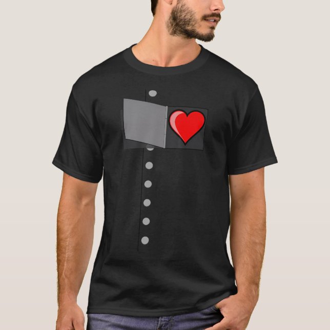 Tin Man Heart - Oz Tinman Halloween Costume T-Shirt (Vorderseite)
