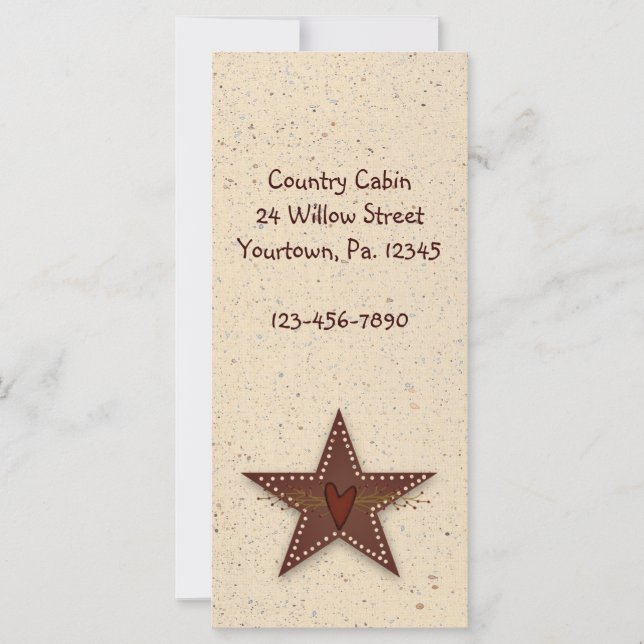 Tin Star Rack Card Book Mark (Vorderseite)