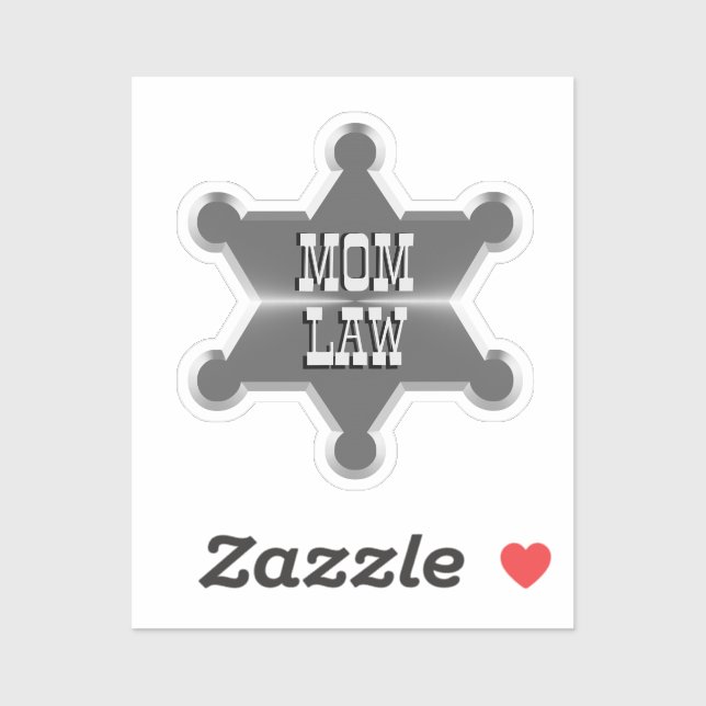 Tin Star Sheriff Aufkleber (Blatt)