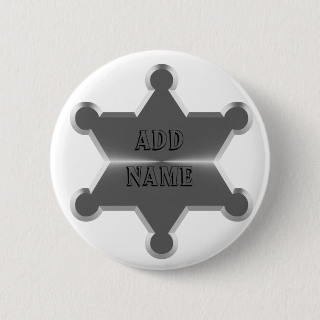 Tin Star Sheriff Button (Vorderseite)