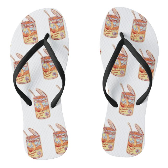 Tin von Spaghetti Dosenfutter patteren Flip Flops (Fußbett)