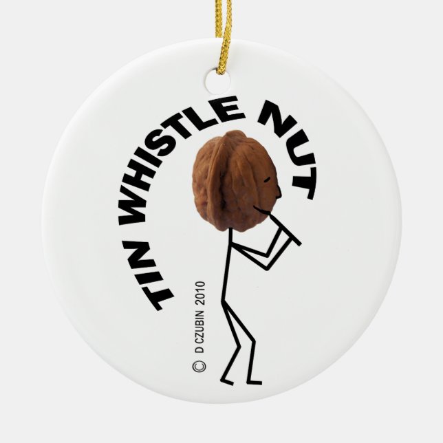 Tin Whistle Nut Keramik Ornament (Vorne)