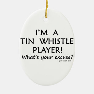 Tin Whistle Player Entschuldigung Keramik Ornament