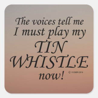 Tin Whistle Voices sagen, muss Square Sticker spie