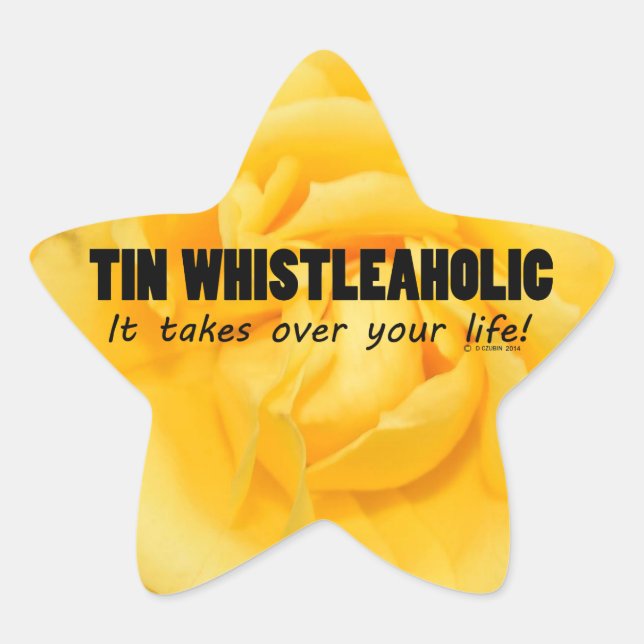 Tin Whistleaholic Life Star Sticker (Vorderseite)