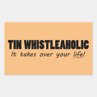 Tin Whistleaholic Rechteckiger Aufkleber