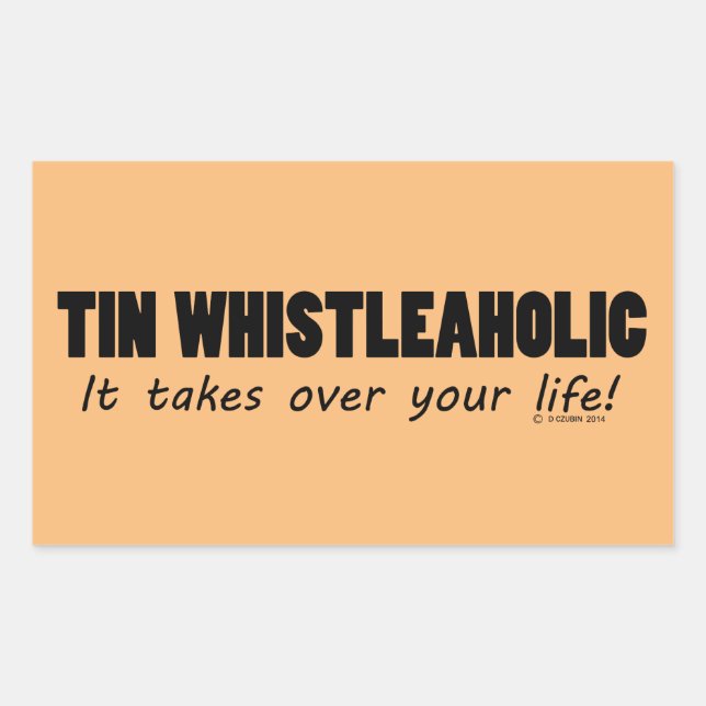 Tin Whistleaholic Rechteckiger Aufkleber (Vorderseite)