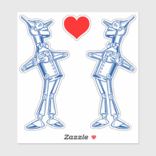 Tin Woodman stehend Denslow Wonderful Wizard Aufkleber