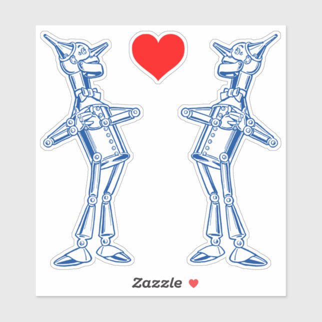 Tin Woodman stehend Denslow Wonderful Wizard Aufkleber (Blatt)