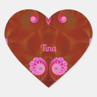 TINA ~ COOL! ~ PINK SPIN ~ Helles Design ~ Herz-Aufkleber