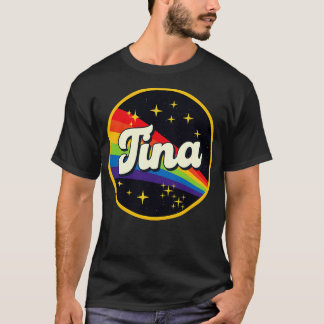 Tina Rainbow im Vintagen Weltraumstil T-Shirt