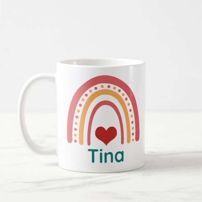 Tina Vintag Boho Rainbow Kaffeetasse (Links)