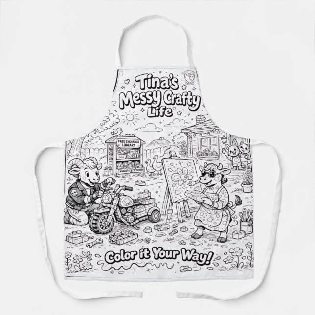 Tina's Messy Crafty Life -Schürze, M-  #PCF Schürze (Vorderseite)