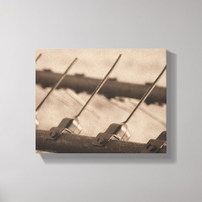 Tine to Rake in Sepia Leinwanddruck (Vorderseite)