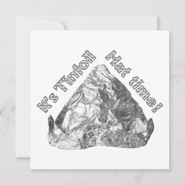 Tinfoil Hat Time Einladung (Vorderseite)