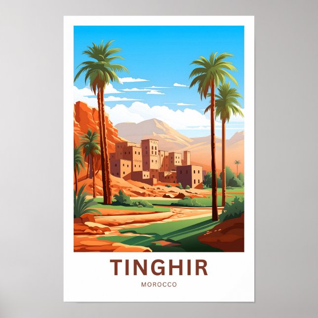 Tinghir Marokko Reisen Print Poster (Vorne)