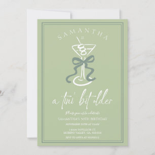 Tini Bit Ältere handgezogene Olive Cocktail Geburt Einladung