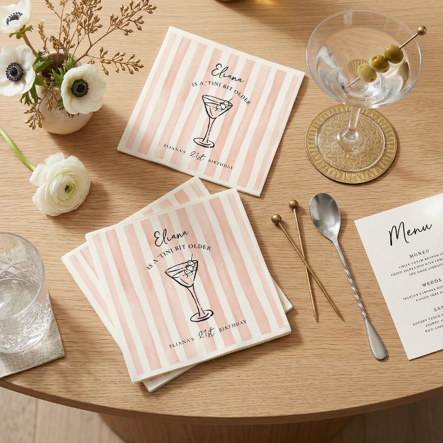 Tini Bit Ältere Personalisierte Geburtstagsparty Serviette (Von Creator hochgeladen)