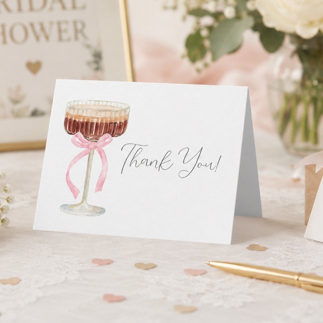 Tini Bit Closer Brautparty  Dankeskarte (Tini Bit Closer Bridal shower thank you card)