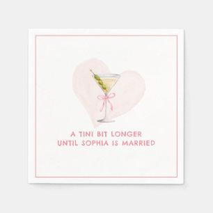 Tini Bit Longer Brautparty Bow Trendy Martini Serviette