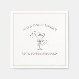 "Tini Bit Longer" Espresso Martini Bachelorette Serviette