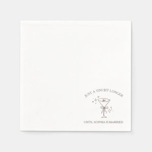 "Tini Bit Longer" Espresso Martini-Brautparty Serviette