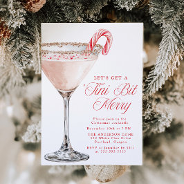‘Tini Bit Merry Candy Cane Martini Christmas Party Einladung