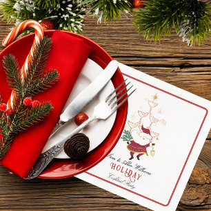 Tini Bit Merry Martini Büro Weihnachts-Santa Serviette