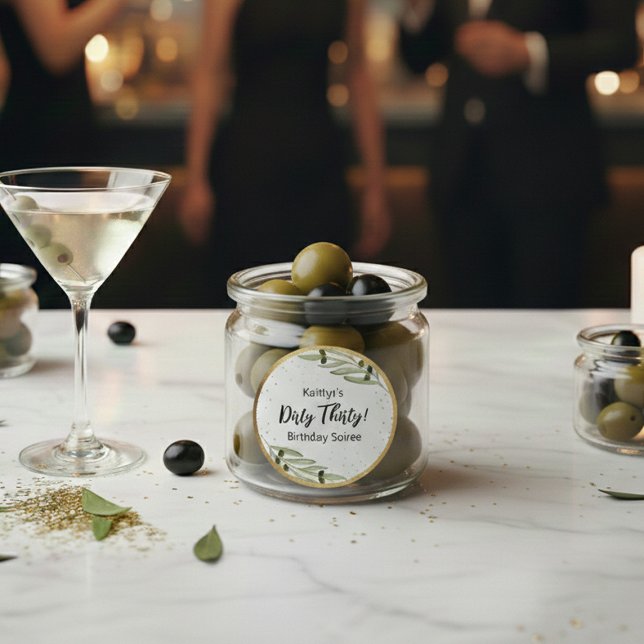 Tini Bit Of Fun Martini Soirée Runder Aufkleber (Von Creator hochgeladen)