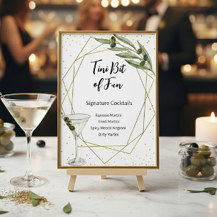 Tini Bit Of Fun Signature Cocktails Schild