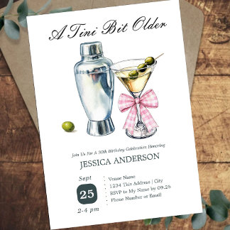 Tini Bit Older 30. Geburtstag Olive Einladung