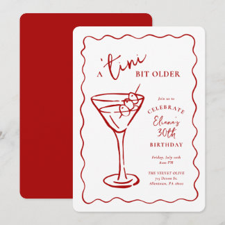 Tini Bit Older 30th Birthday Party Einladung