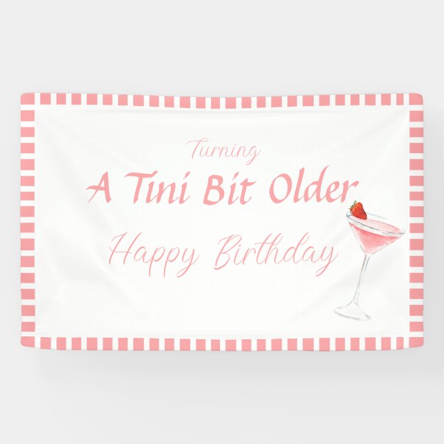 Tini Bit Older - Berry Drink Thema Banner (Horizontal)